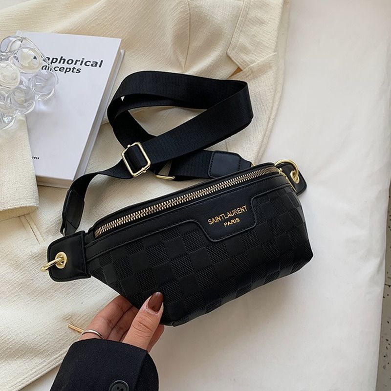 Womens Luxury Designer Elegant Plaid PU Leather Waist Bags For Women Waist  Packs Stylish Fanny Pack Wide Strap Crossbody Chest Bag 2306145BF From  Imstrong_store, $10.01