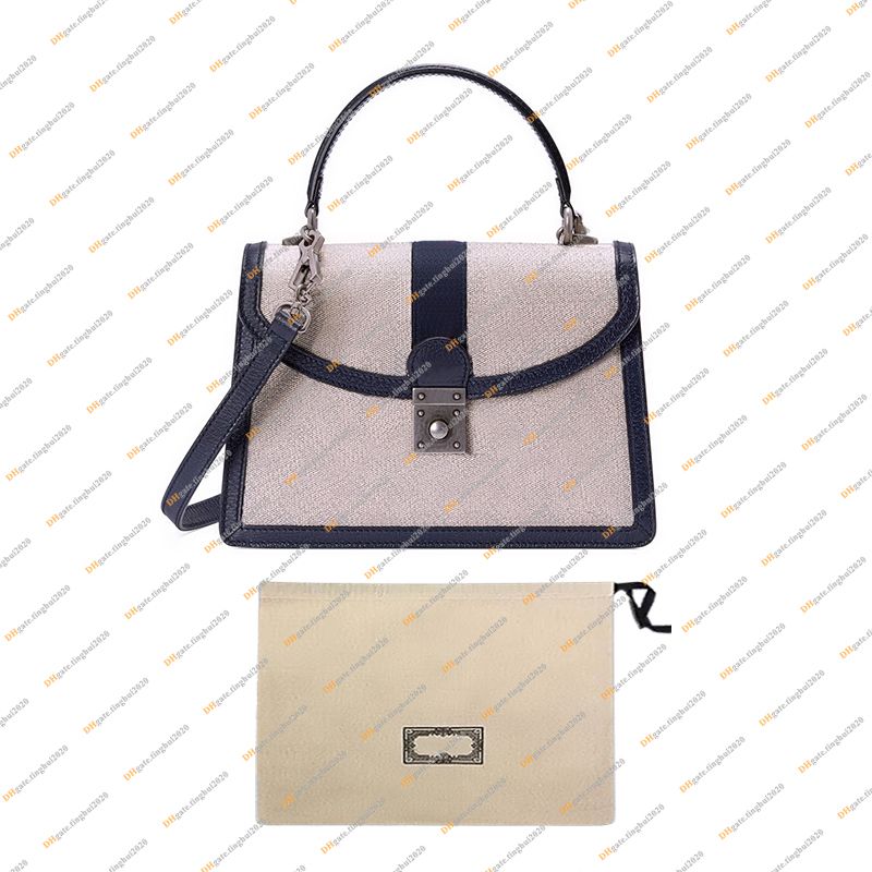 25CM Navy Blue & Beige 1/With Dust Bag