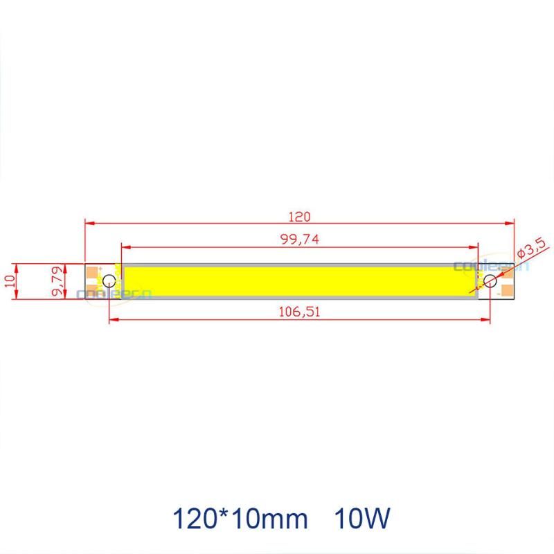 Bleu 10pcs 120x10mm 10W