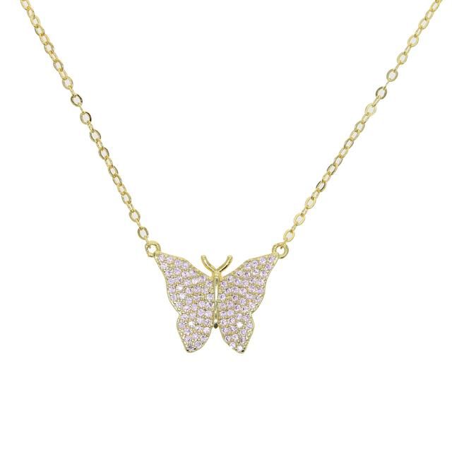 pink necklace Gold-color