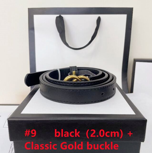 #9 black(2.0cm) + Classic Gold buckle
