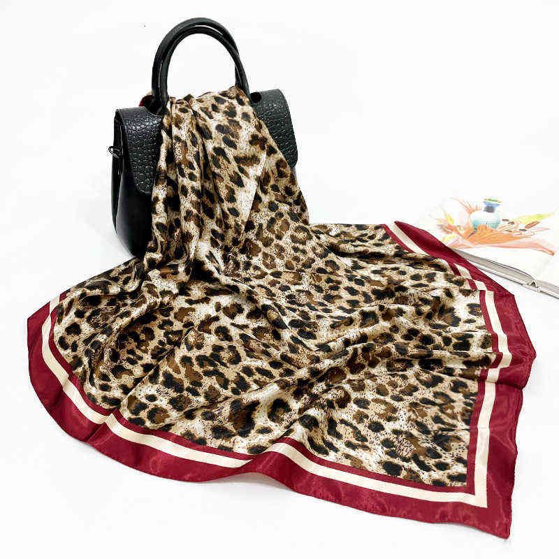 Leopard Red Edge-Satin Leopard 90 cm