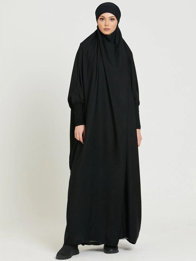 Czarny jilbab jeden rozmiar Chin