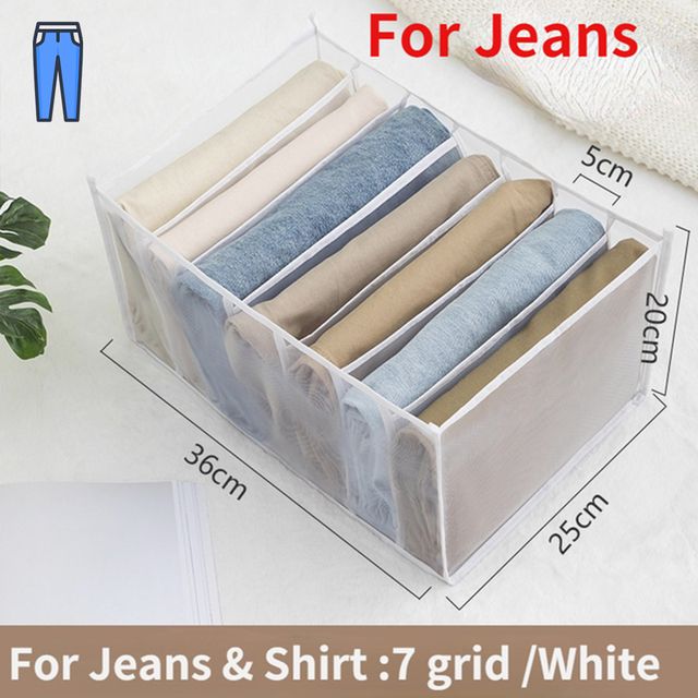 Jeans 7 Gitter weiß