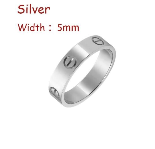5mm argento senza diamante