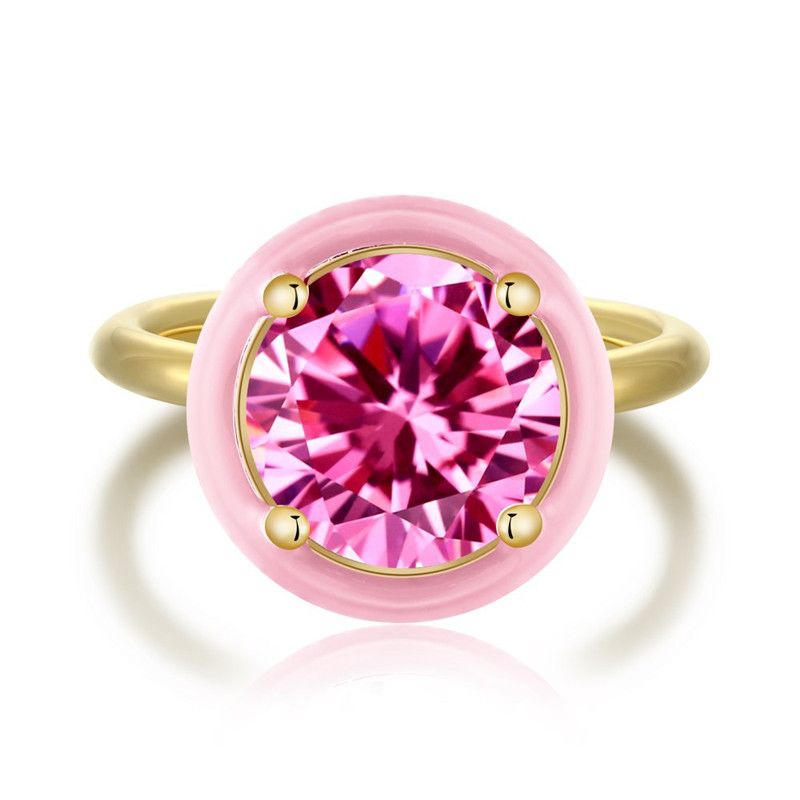 Round Gold Pink