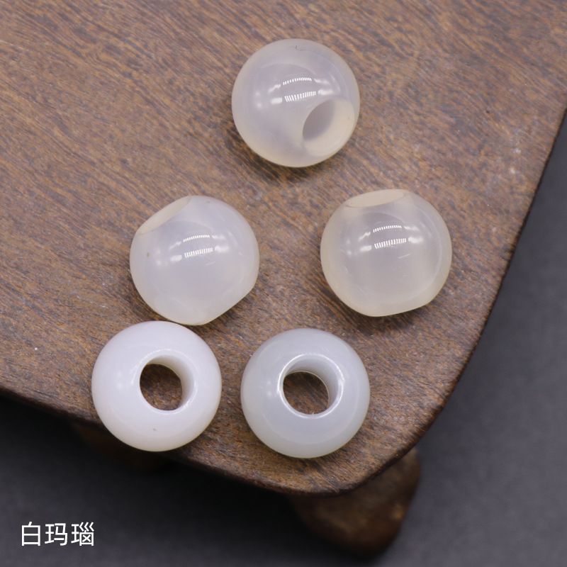 agate 12mm blanc