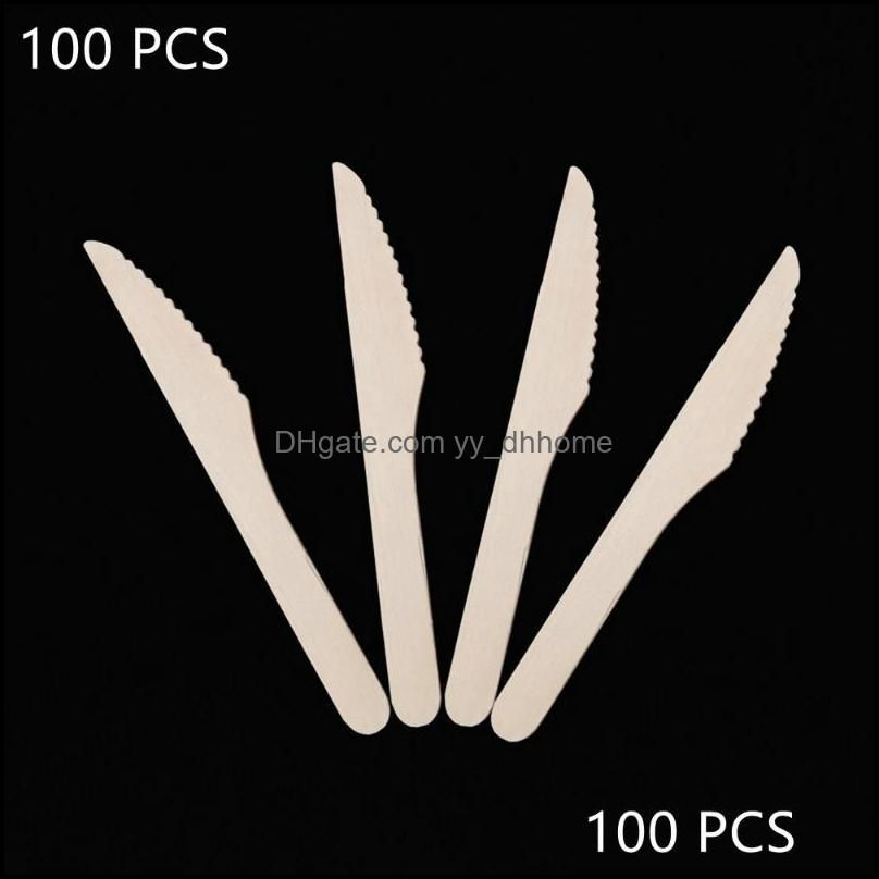 100Pcs Wooden Knives