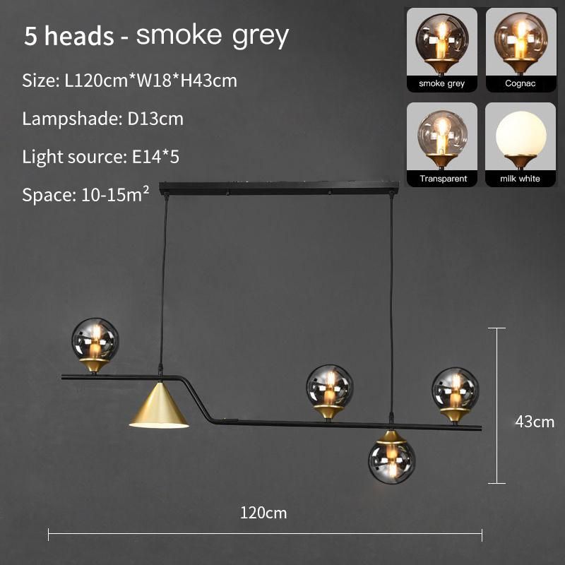 Black-5 Heads China Smoke Grey Glass4