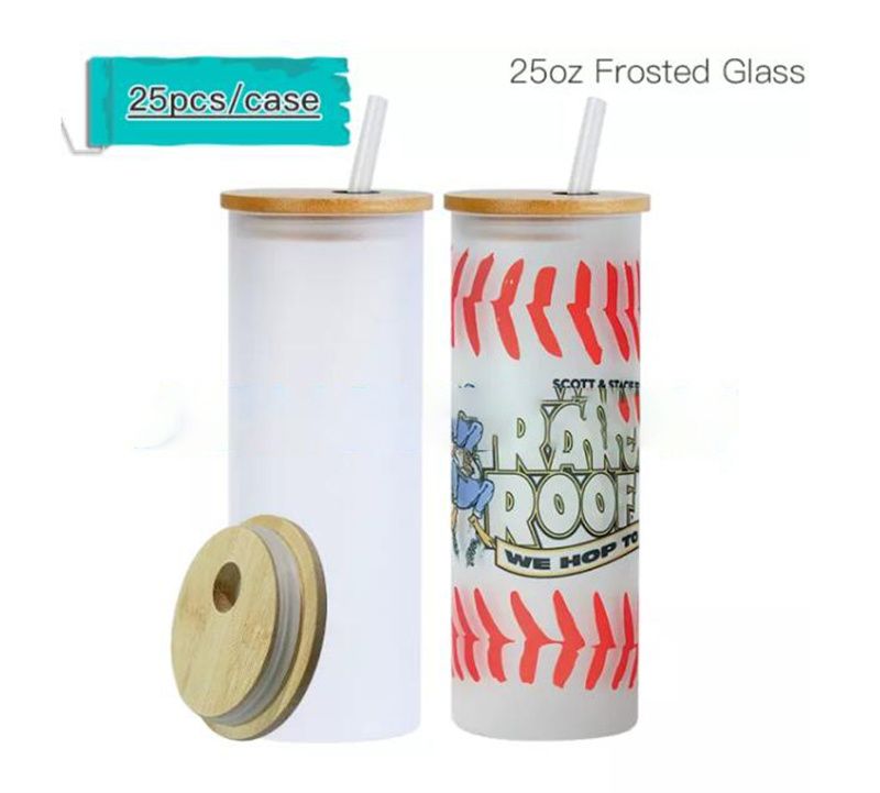 25oz Frosted Straight Glasses