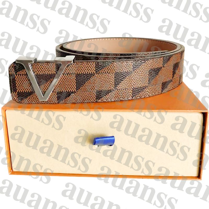 6 # Damier Brown + Silberschnalle