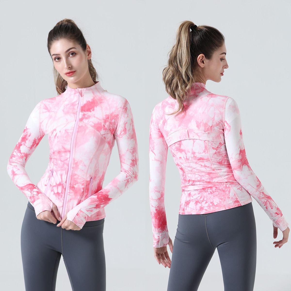 Veste rose ￠ tie-dye