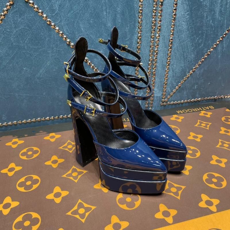 patent leather-Navy blue