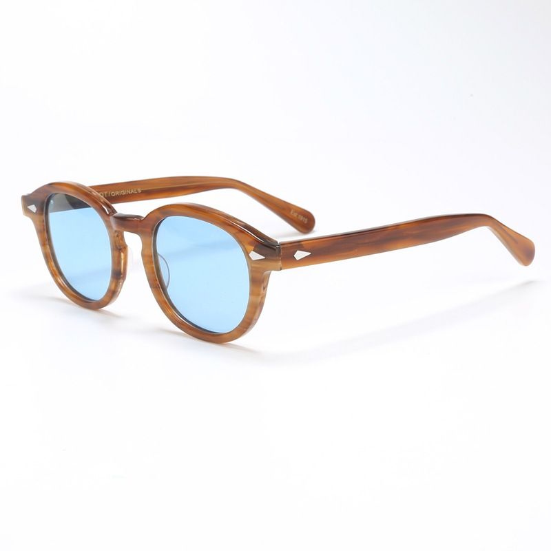 linen frame blue lens