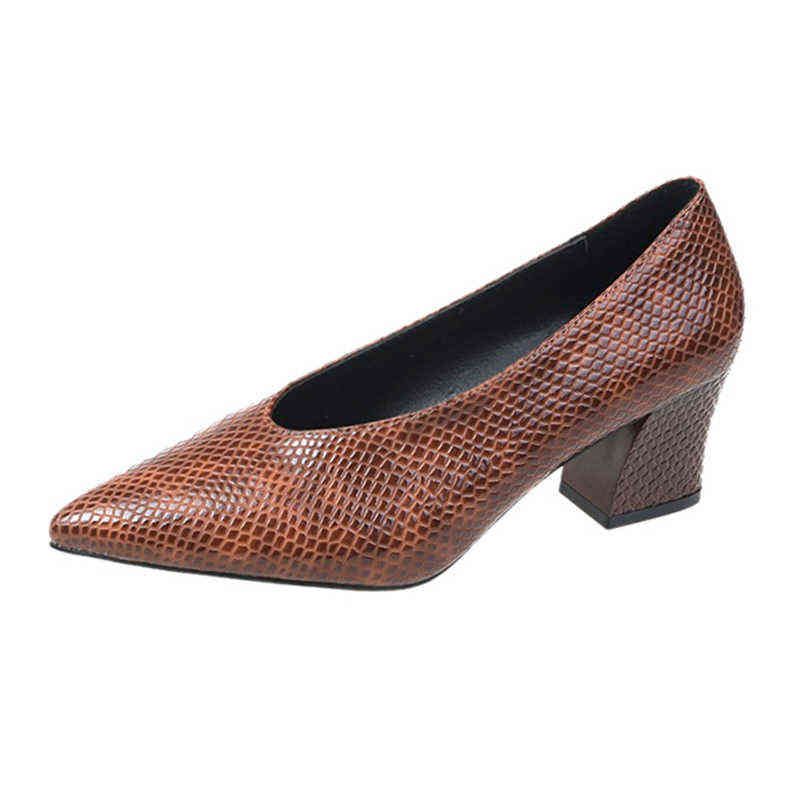 Brown Thick Heel