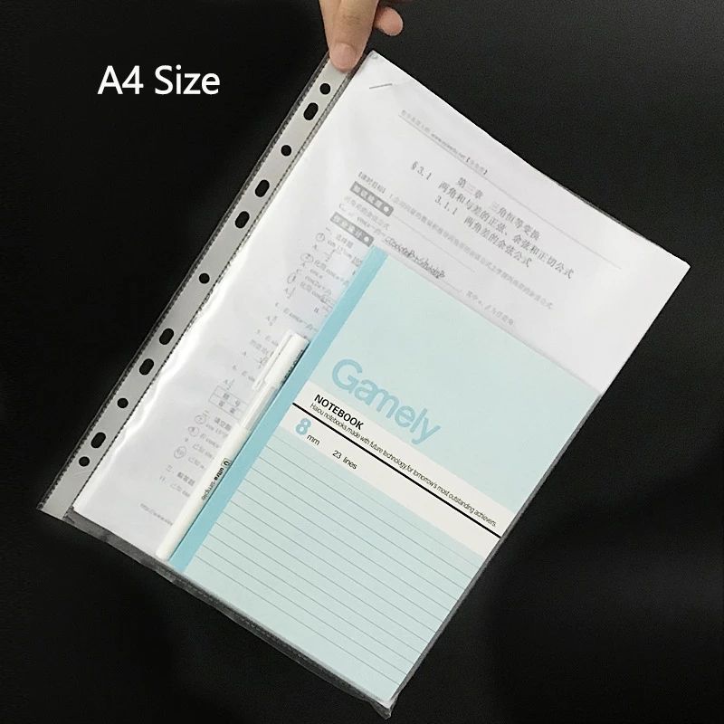 100 Pcs A4 Clear Document Folder,Waterproof Case Transparent Document Bag Paper Holder File Folder,Clear Plastic Folder