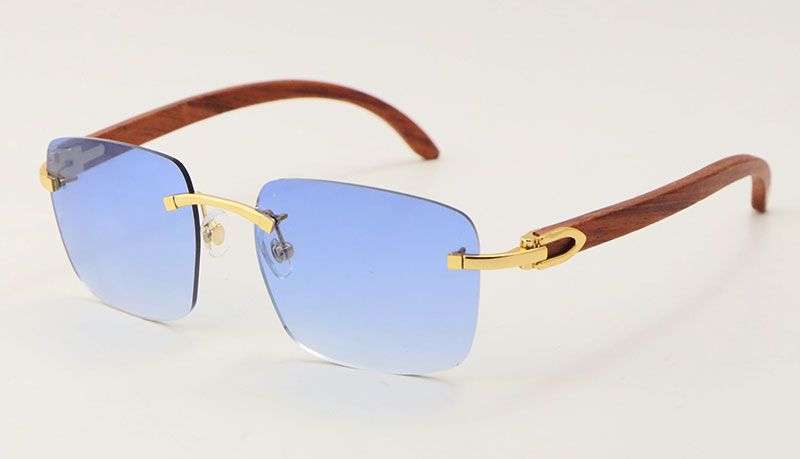 Wood Gold Blue Lens