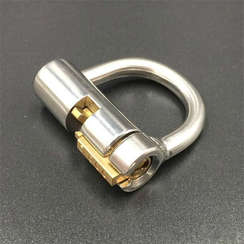 NEW Stainless Steel PA Lock 5mm Glans Piercing Male Chastity Device Prince 