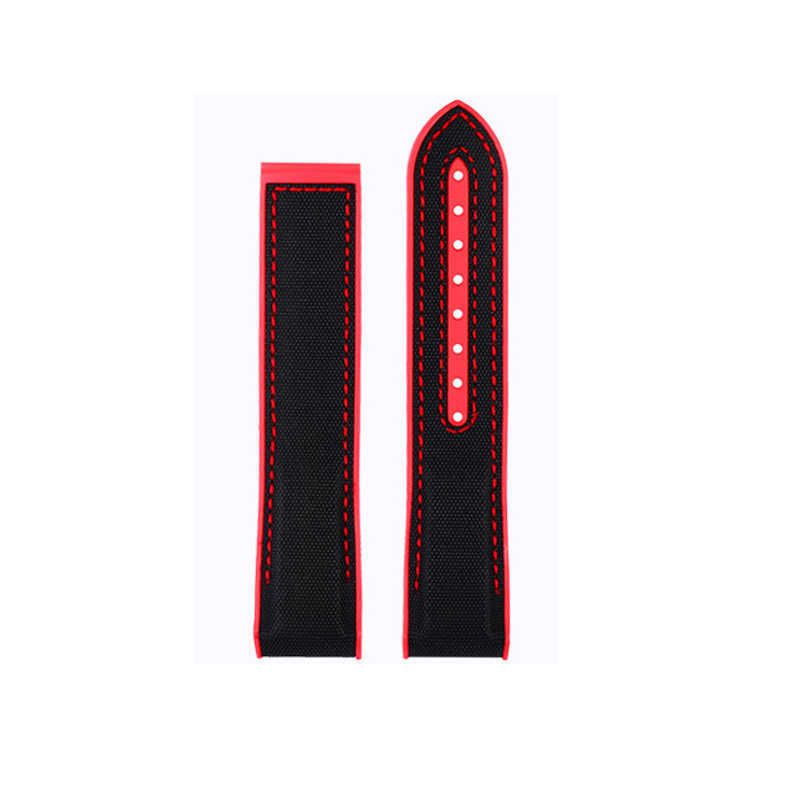 Black Red line-Without Buckle-20mm