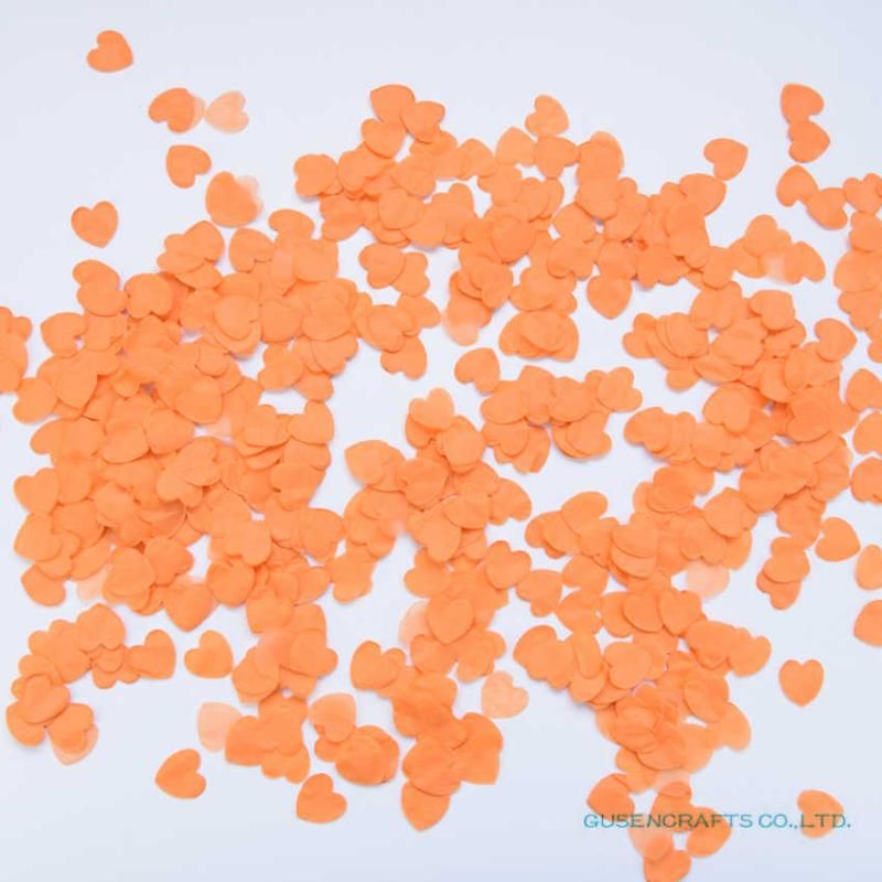 HC07 Orange Heart Paper Confetti