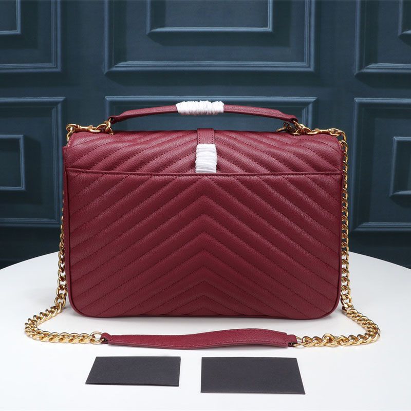 サイズ：32x21x9cm/Burgundy/Gold Hardware