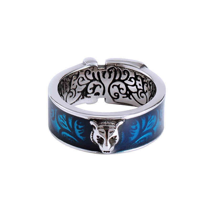 Tiger Head Blue Gutta Percha. Gujia -ring