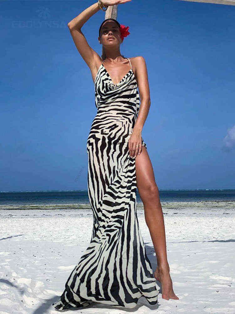 2022 Sexy Zebra Spaghetti Strap Side 