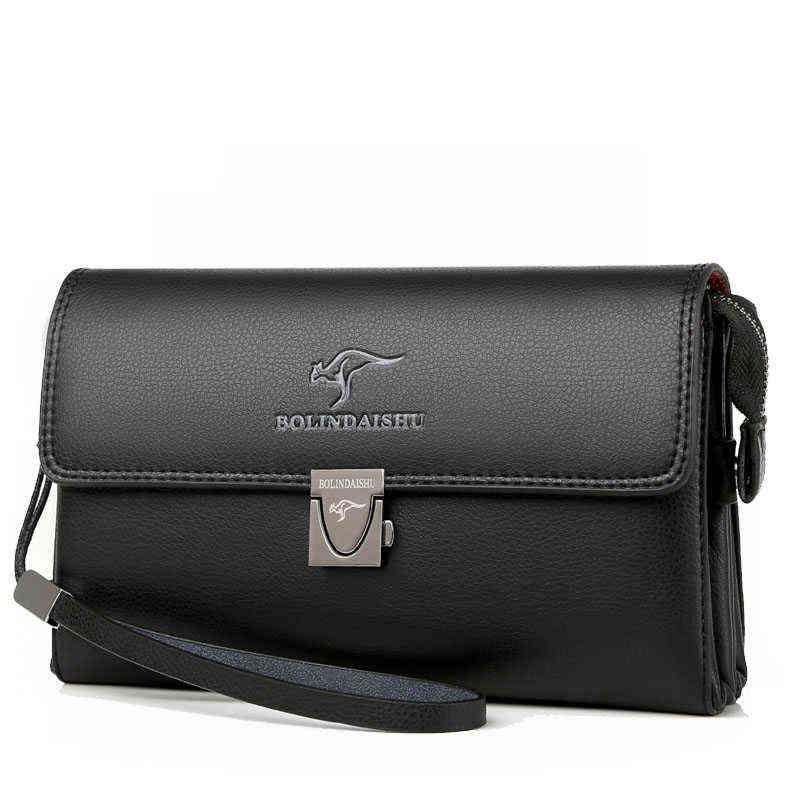 Mens Clutch Bags Anti Theft Code Lock 