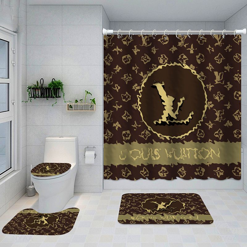 New Arrivals 3d Luxury Black Gold Greek Key Meander Bathroom