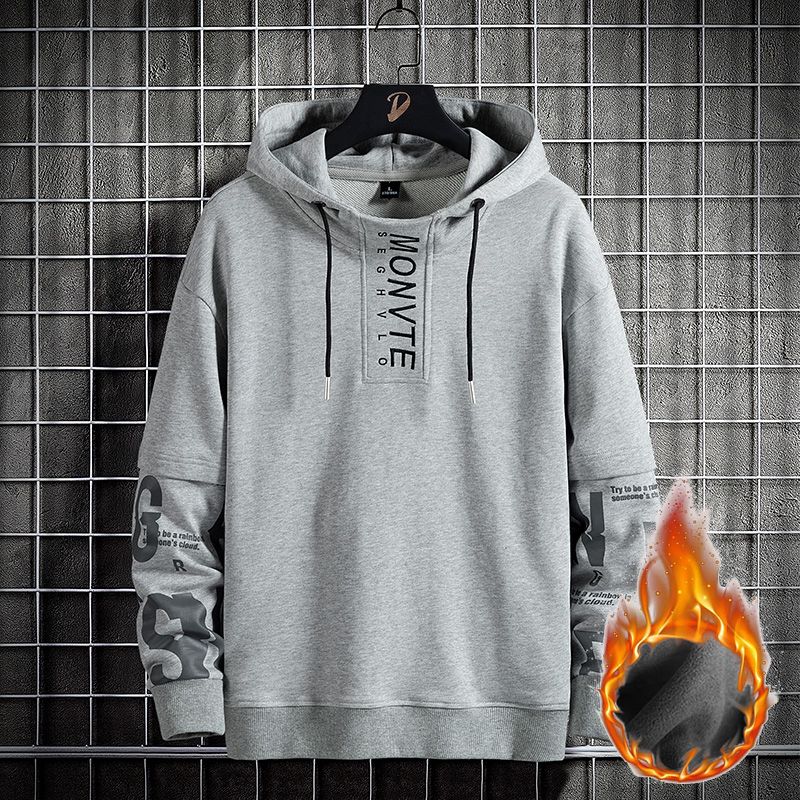 Grijze hoodie dik