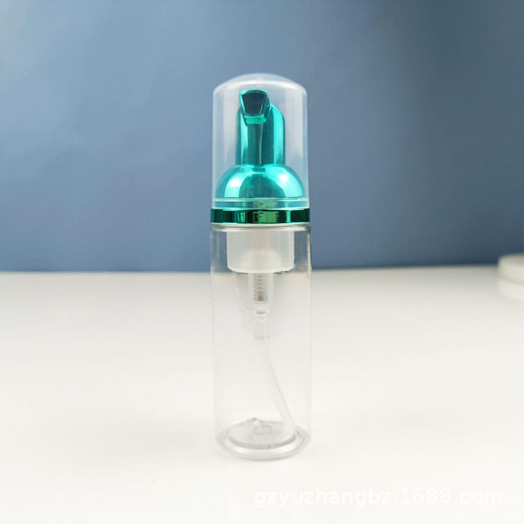 Pompe bleue électroplate de la bouteille transparente de 30 ml