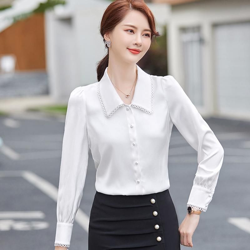 plus size white blouses for work