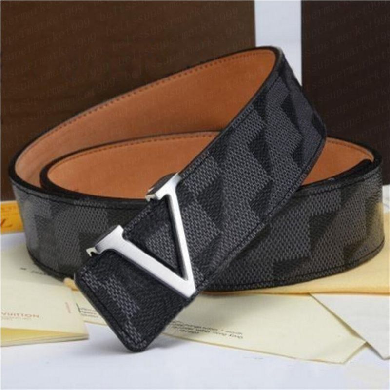 #5 damier black + silver buckle