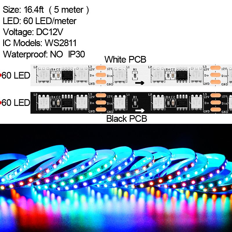 5Meter / لفة 60led / m IP30 لا للماء