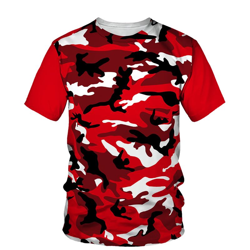 Camuflagem vermelha de tees