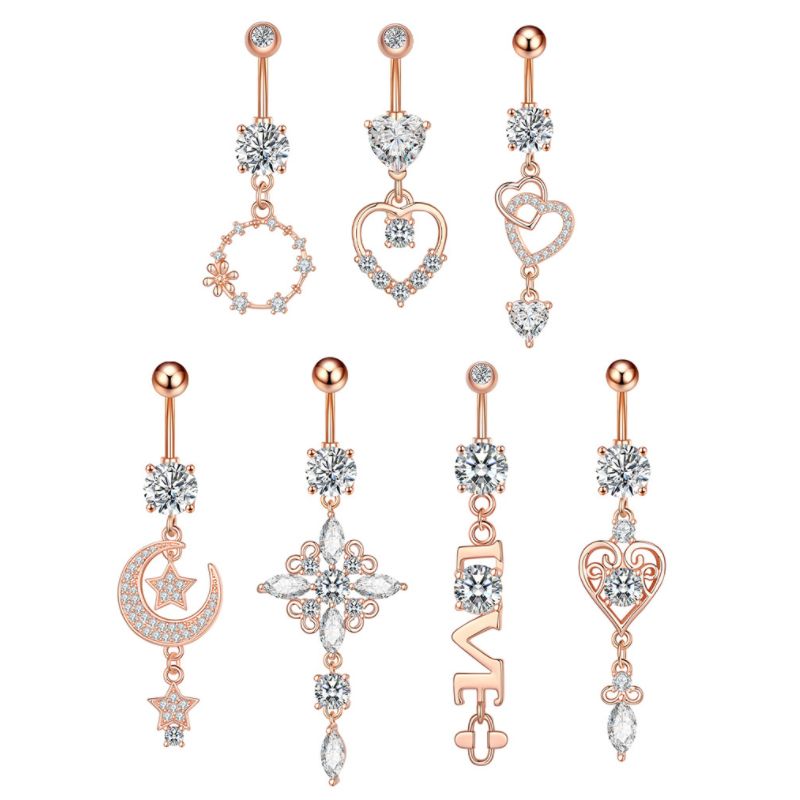 Rose gold set of 7