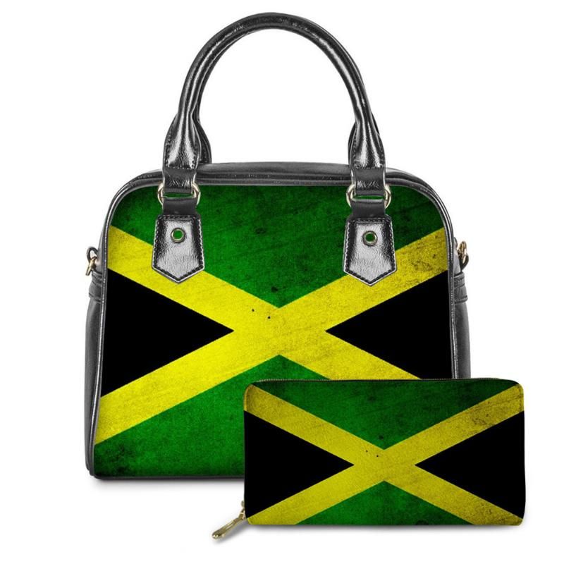 JAMAICAN FLAG PERSONALISED LADIES/GIRLS DENIM PURSE ** NAMED GIFT/PRESENT ** 