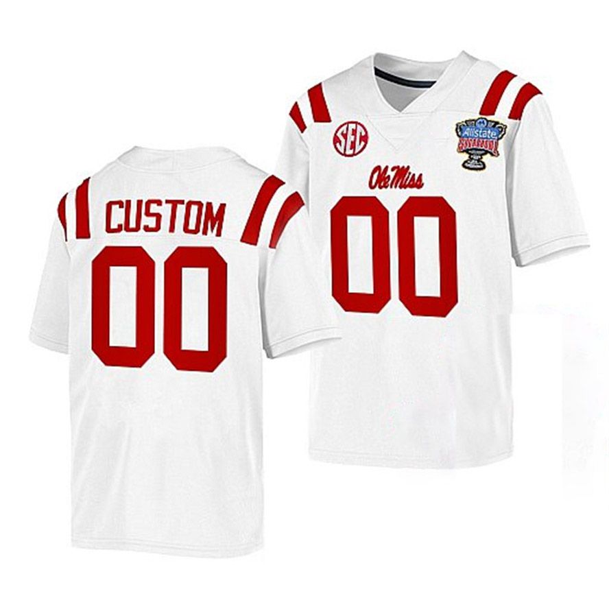 Xflsp 2022 College Custom Stitched Ole Miss Rebels Football Jersey 1 A