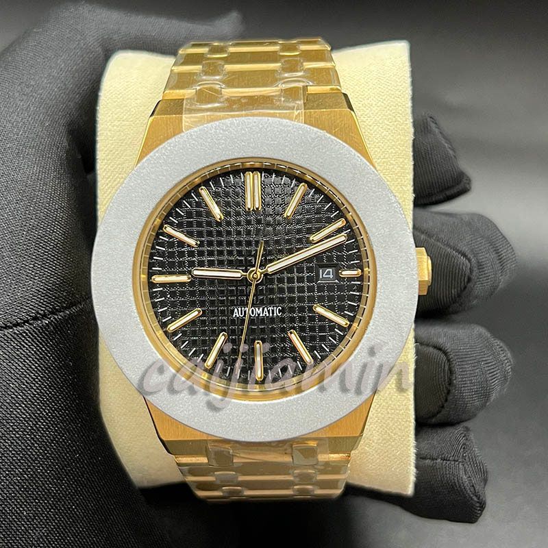 Gold with black dial