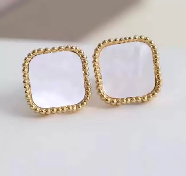 gold MOP earrings