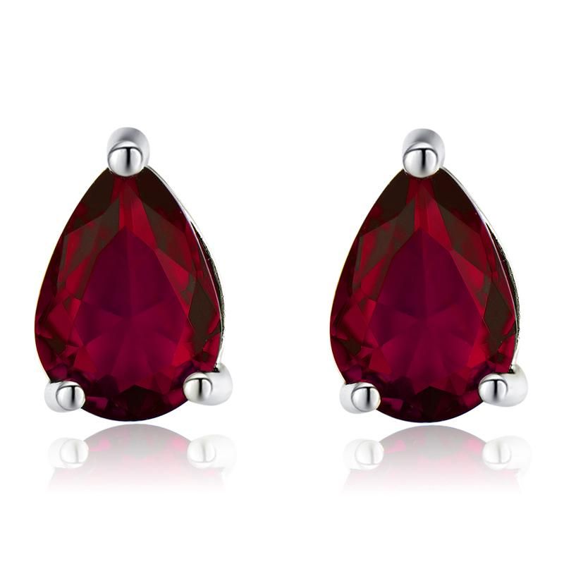Pear-Red China Rhodium Plated