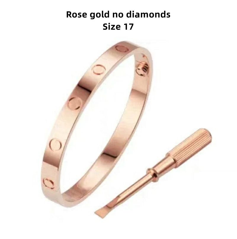 STORLEK 17 ROSE GOLD INGEN DIAMONDER