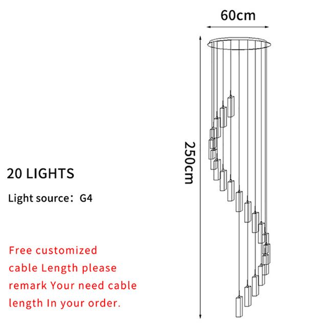 20 lumières-Dia 60 cm
