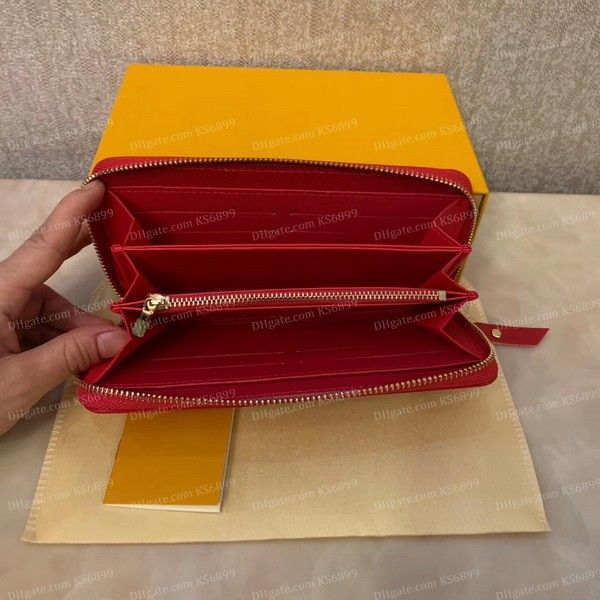 Zipper Wallet Embossed Red L27