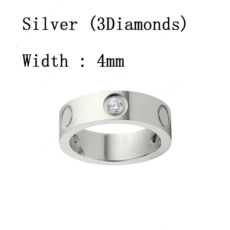 Silver#4mm#3 Diamonds