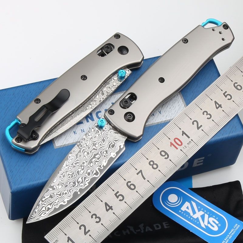 Benchmade 535/535 TI Bugout AXIS Folding Knife 3.24 Damascus Plain