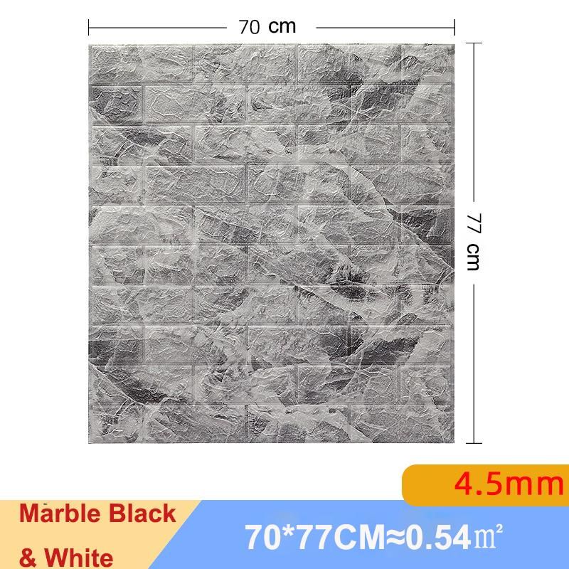 Marmur Black White 70x77cm