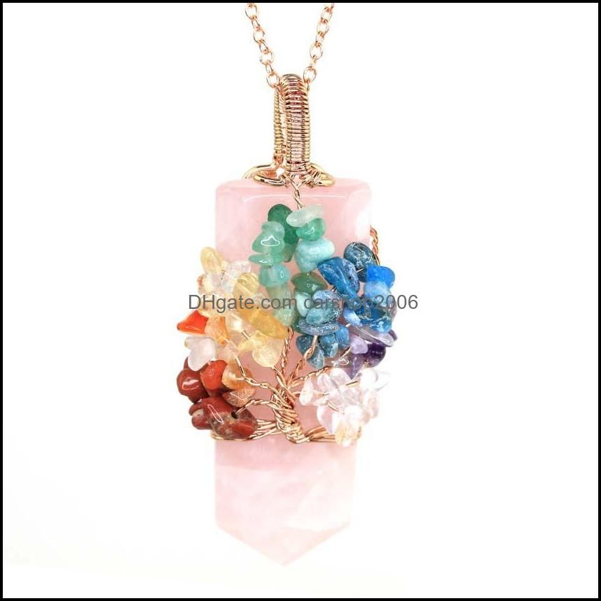 Quartz rosa + sette chakra