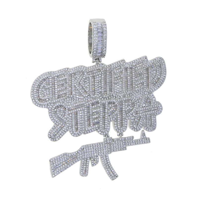 Letter Gun-Silver Only Charm No Chain