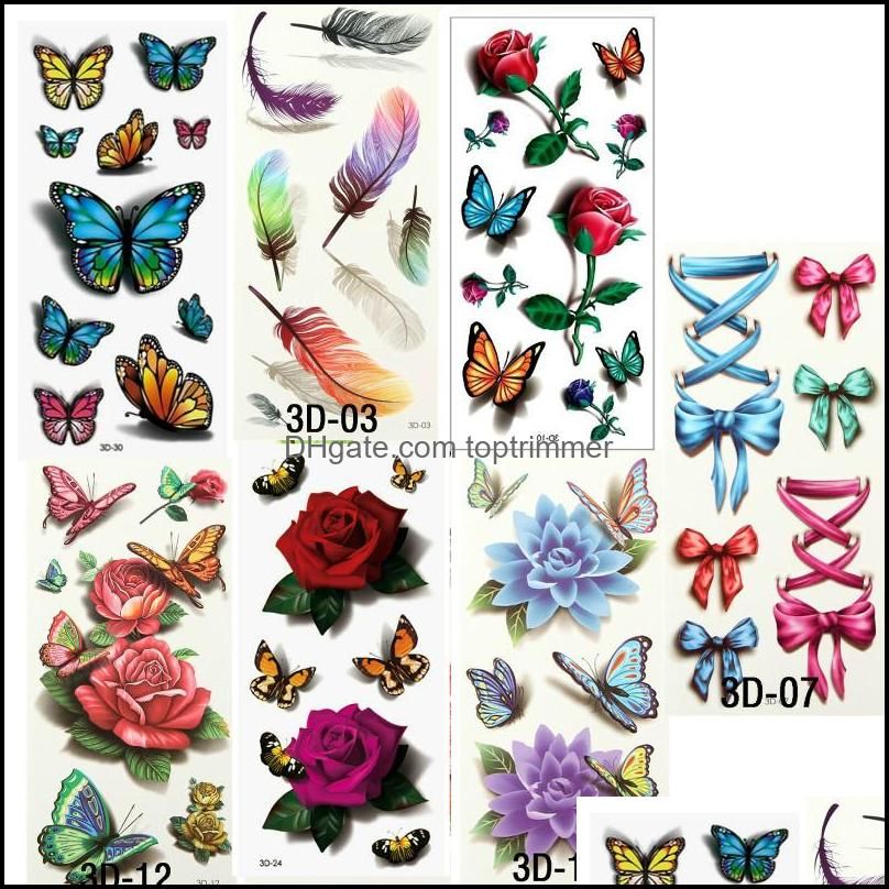 Temporary Tattoos Body Art Health Beauty 7Pcs Beautif Cute Water Transfer Makeup Cool 3D Waterproof Tattoo Stickers For Girls Man Drop Del Temporary Tattoos Body Art Health Beauty 7Pcs Beautif Cute Water Transfer Makeup Cool 3D Waterproof Tattoo Stickers For Girls Man Drop Del